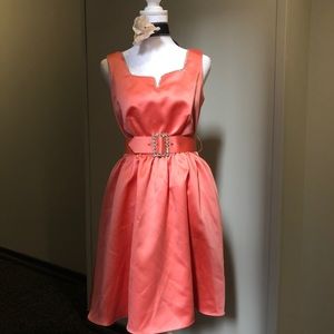 Honeybee Cocktail Dress | Vintage style -Coral | Sz2